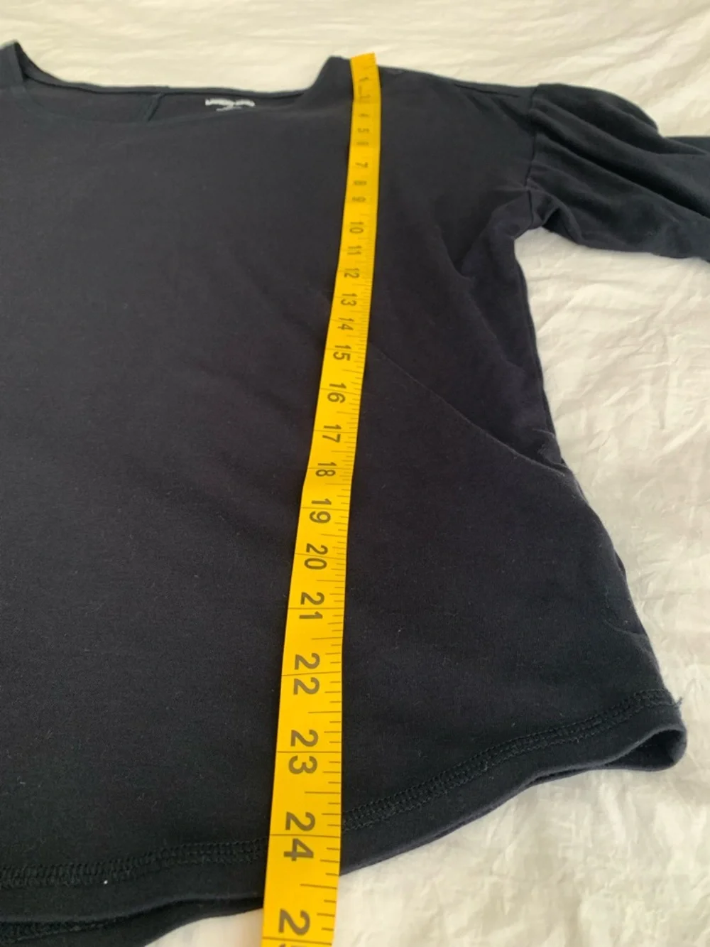 Lands' End Black Relaxed Short Sleeve Scoop Neck Tee 1X